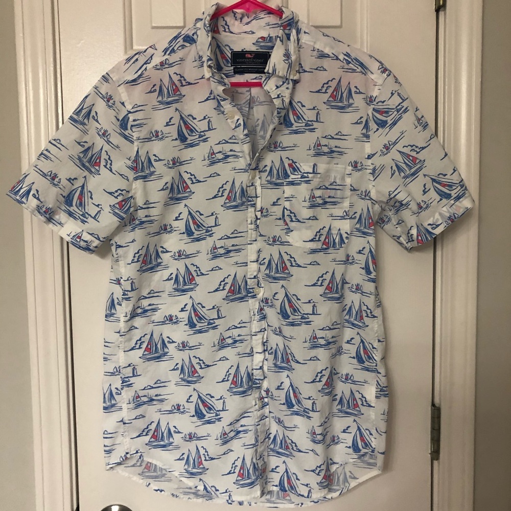 VINEYARD VINES |  Sailboat Fit Button-Down Shirt - Picture 2 of 5